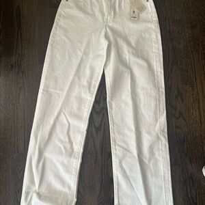 Mika Yoga Wear Women's White Straight-Leg Jeans